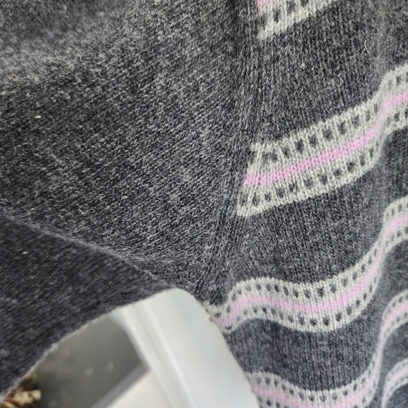 Luca NOBILI FIRENZE Gray and Pink Striped Men's Sweater - Picture 4 of 8